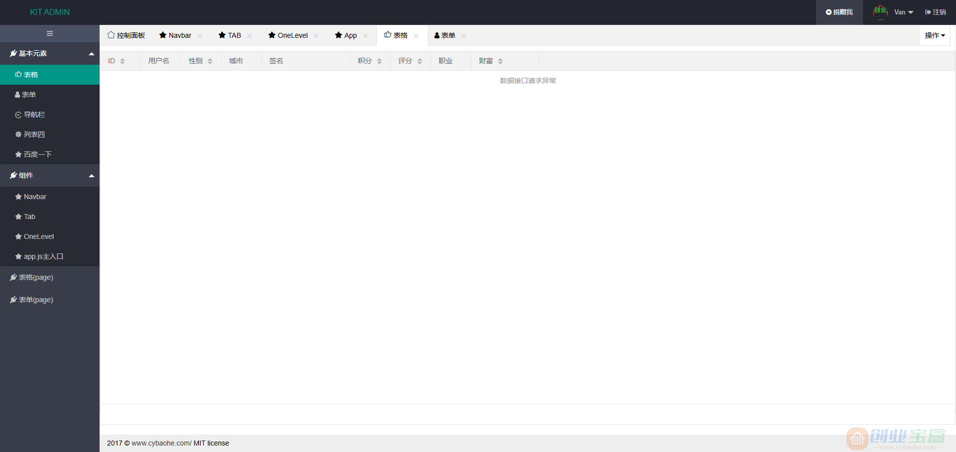 layui框架KIT ADMIN后台管理系统模板 UI型后台模板(图1)
